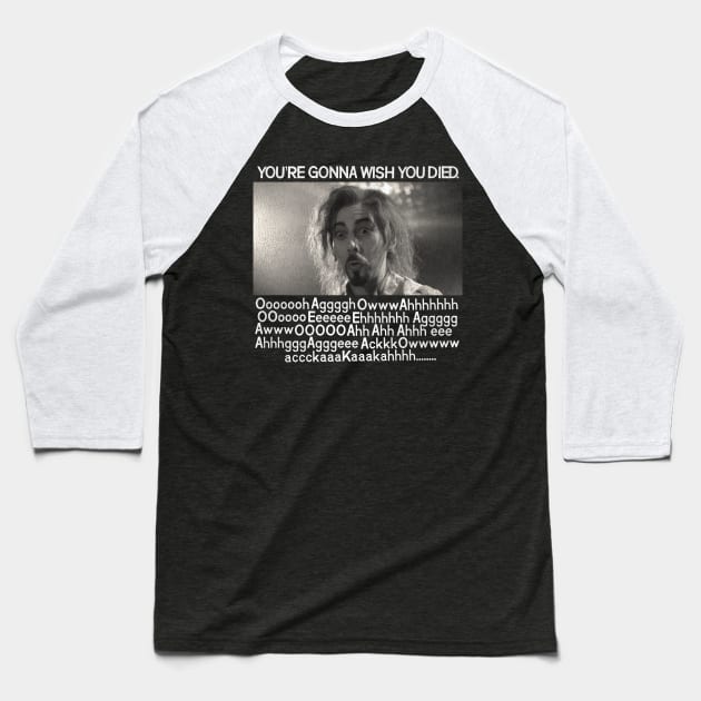Amilyn Vampire Death Scene Baseball T-Shirt by darklordpug